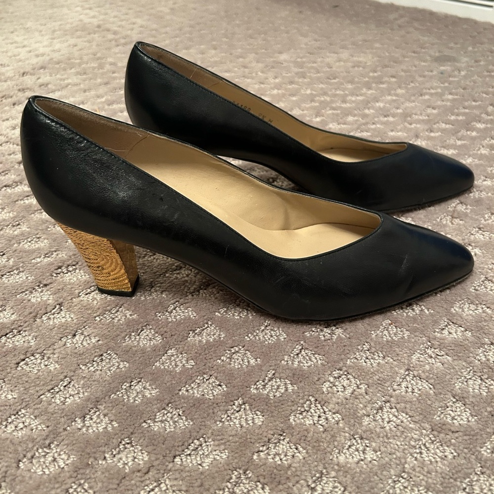 Vintage Proxy Leather Pumps w/Gold Heel